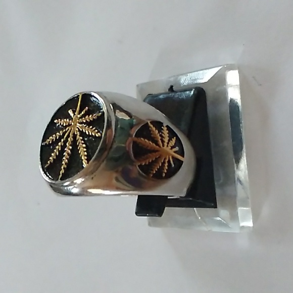 316L Stainless Steel Men's Ring  Gold Silver Color Stamped - Picture 4 of 5